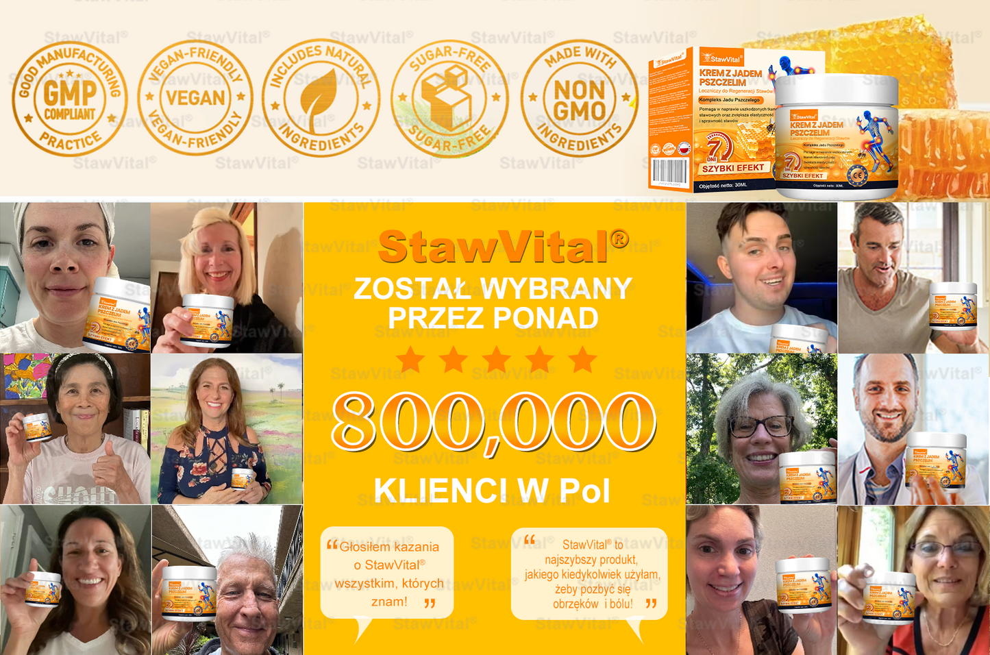 💚𝑺𝒕𝒂𝒘𝑽𝒊𝒕𝒂𝒍® Krem z jadem pszczelim na regenerację stawów 🏃‍♀️ (ekstrakt z pszczoły nowozelandzkiej – opracowany z myślą o osobach z problemami ze stawami i bólem stawów)