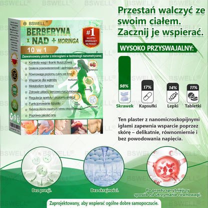 🍏 BSWELL® Nano mikroigłowy plaster wyszczuplający (Raz dziennie, efekty już po 28 dniach ✅ Wspiera odchudzanie, serce, cukrzycę, sen, jelita, stawy i więcej.