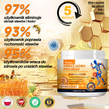 ✅ BSWELL® Krem z jadem pszczelim na regenerację stawów 🏃‍♀️ (ekstrakt z pszczoły nowozelandzkiej – opracowany z myślą o osobach z problemami ze stawami i bólem stawów)