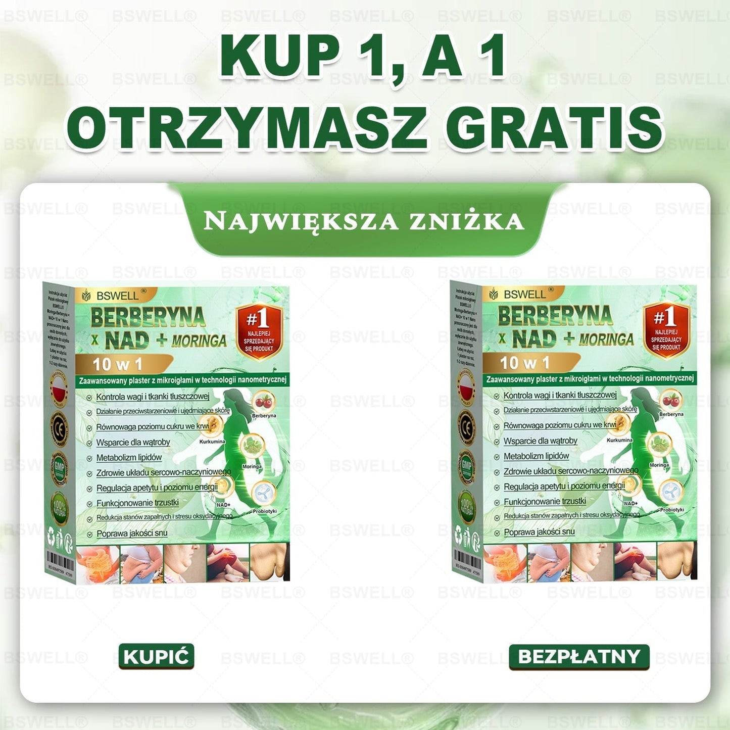 🍏 BSWELL® Nano mikroigłowy plaster wyszczuplający (Raz dziennie, efekty już po 28 dniach ✅ Wspiera odchudzanie, serce, cukrzycę, sen, jelita, stawy i więcej.