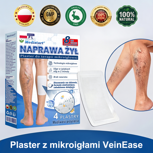 🎯 Medistart® Mikronakłuwający Plaster do Pielęgnacji Żylaków ⚡ Natychmiastowa Ulga, Długotrwałe Efekty