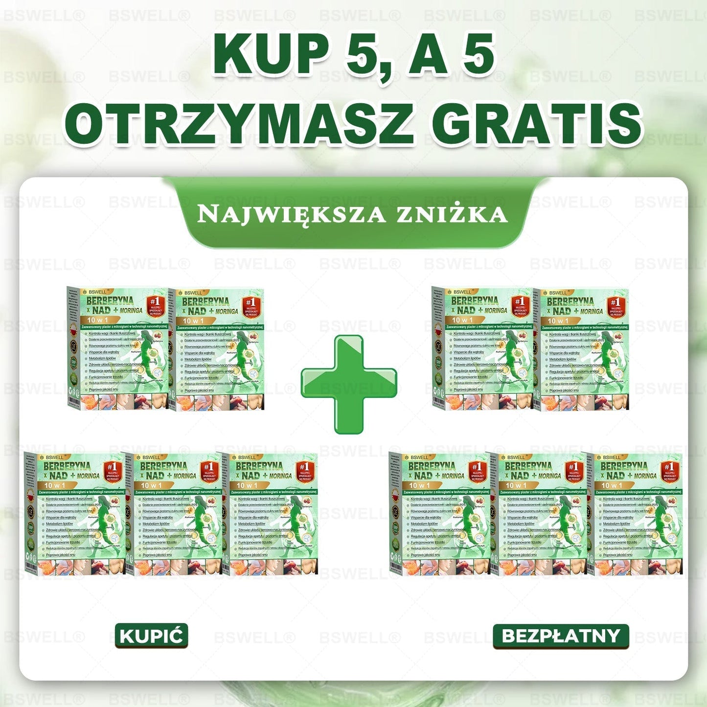 🍀BSWELL® Nano mikroigłowy plaster wyszczuplający (Raz dziennie, efekty już po 28 dniach ✅ Wspiera odchudzanie, serce, cukrzycę, sen, jelita, stawy i więcej.