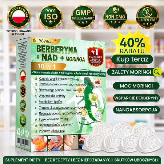 🍏 BSWELL® Nano mikroigłowy plaster wyszczuplający (Raz dziennie, efekty już po 28 dniach ✅ Wspiera odchudzanie, serce, cukrzycę, sen, jelita, stawy i więcej.